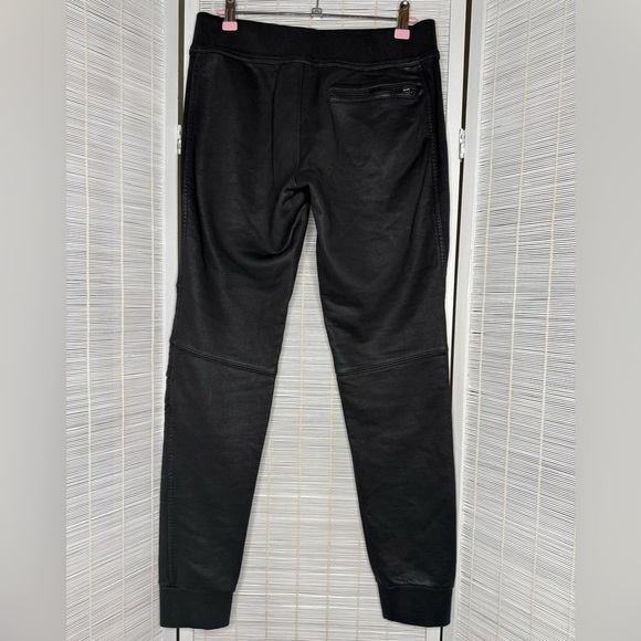 Polo Ralph Lauren Wax Sweat Joggers Black Size S Zipper Fly and Pockets - Picture 4 of 7